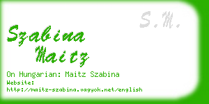 szabina maitz business card